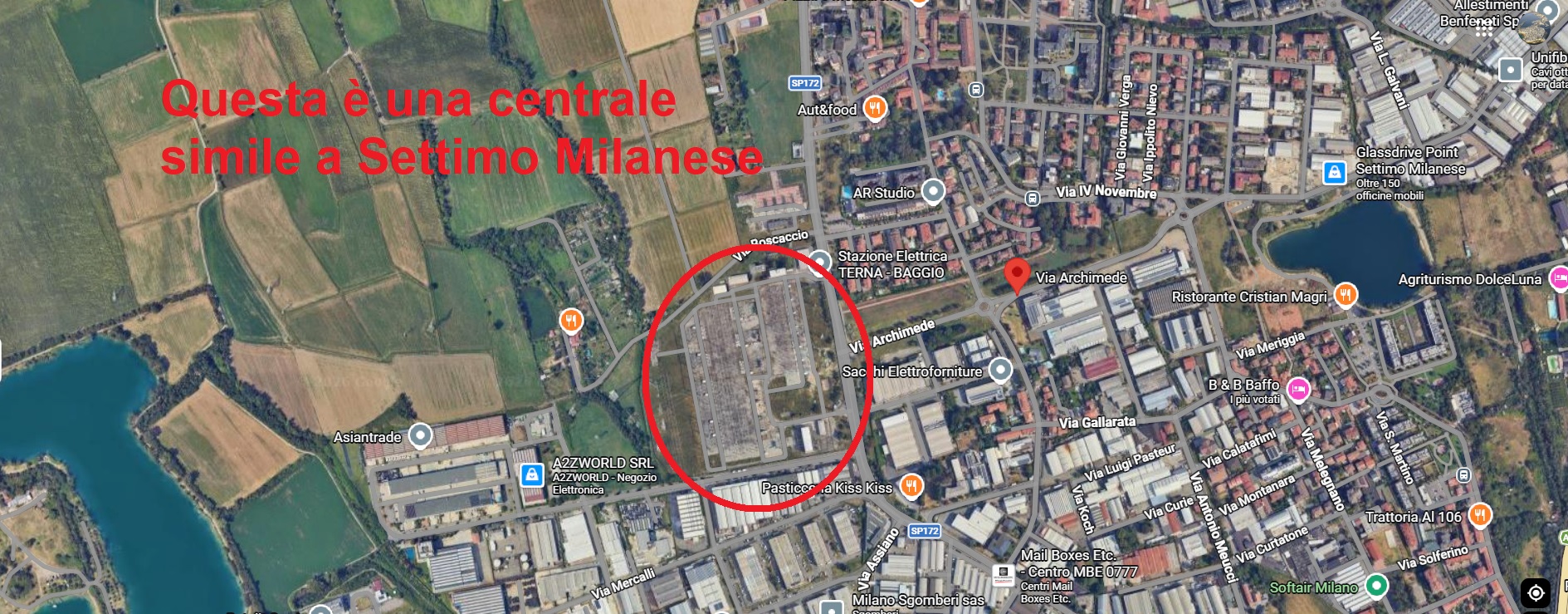 Stazione elettrica Terna simile a Settimo Milanese