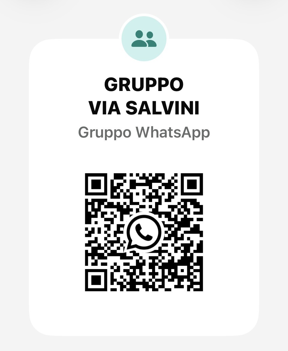 QR code di invito al gruppo WhatsApp di Via Salvini